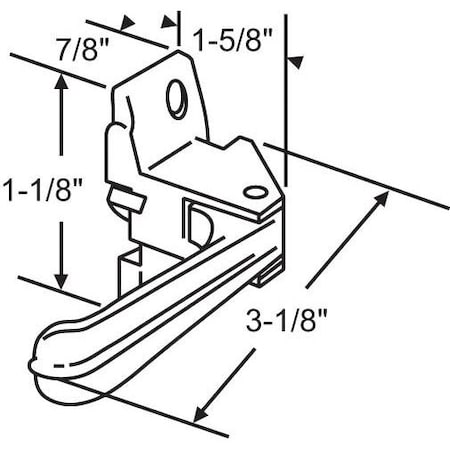 Strybuc 1-3/4" BLACK INSIDE LATCH 17-3